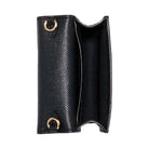 Coach Mini Wallet On A Chain Crossgrain Leather-Gold-Black