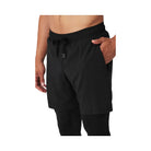 Alo Men's Stability 2-In-1 Pant - Black/Black