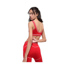 Alo Women's Airbrush Heart Throb Bra - Bright Red/White
