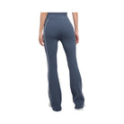 Alo Women's Ribbed Sweater Knit Highline Flare Pant - Bluestone/White