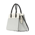 Kate Spade Madison Colorblock Saffiano Leather Medium Satchel Platinum Grey Multi