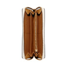 Coach Long Zip Around Wallet Crossgrain Leather-Gold-Chalk