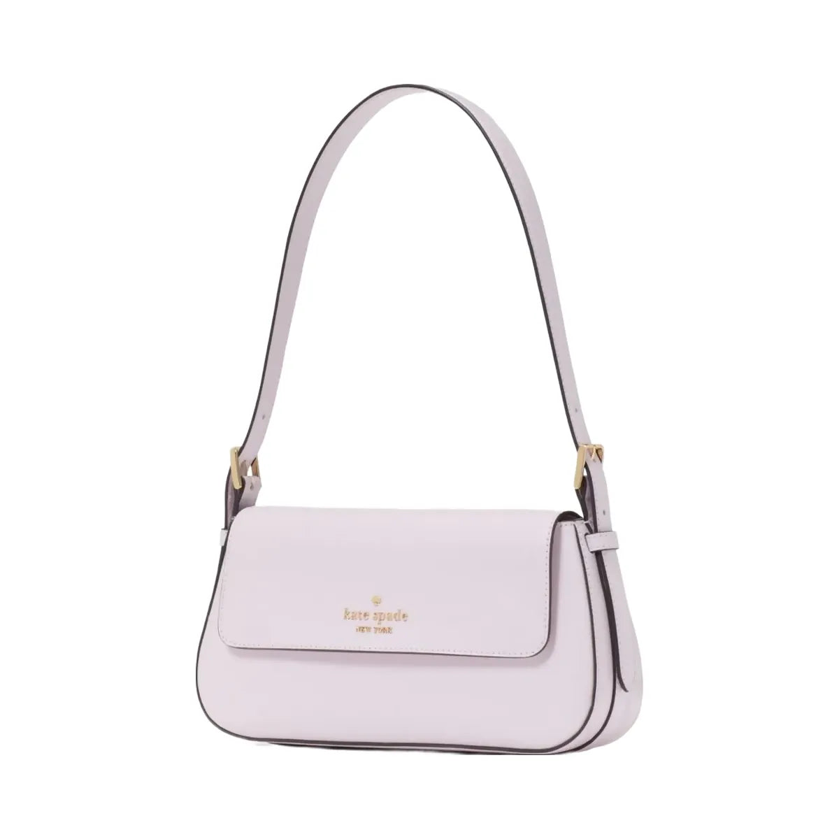 Kate Spade Madison Saffiano Leather Small Flap Shoulder Bag Pale Amethyst