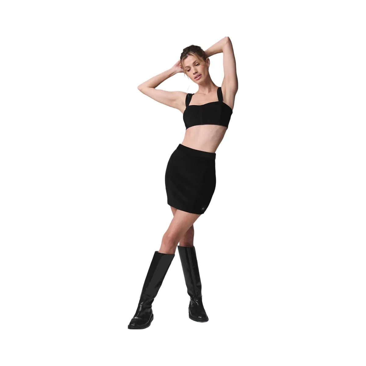 Alo Women's Micro Corduroy Winter Break Mini Skirt - Black