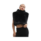 Alo Women's Opulent Faux Fur Cropped Vest - Black