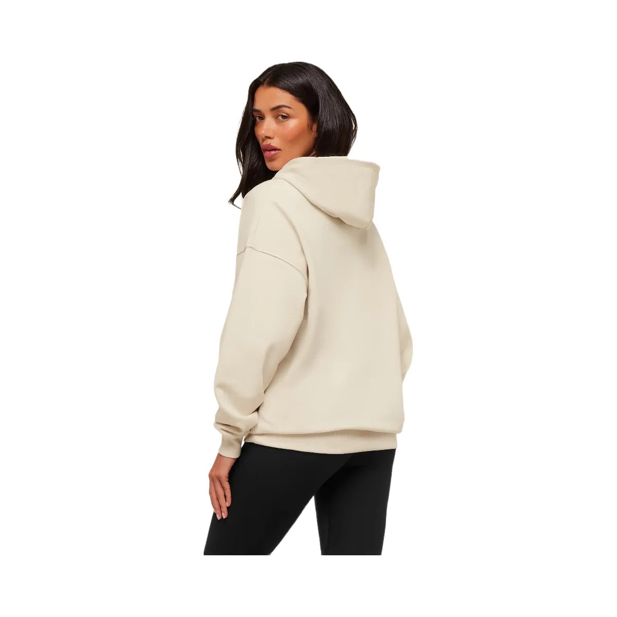 Gymshark Embossed Graphic Oversized Hoodie - Oat White