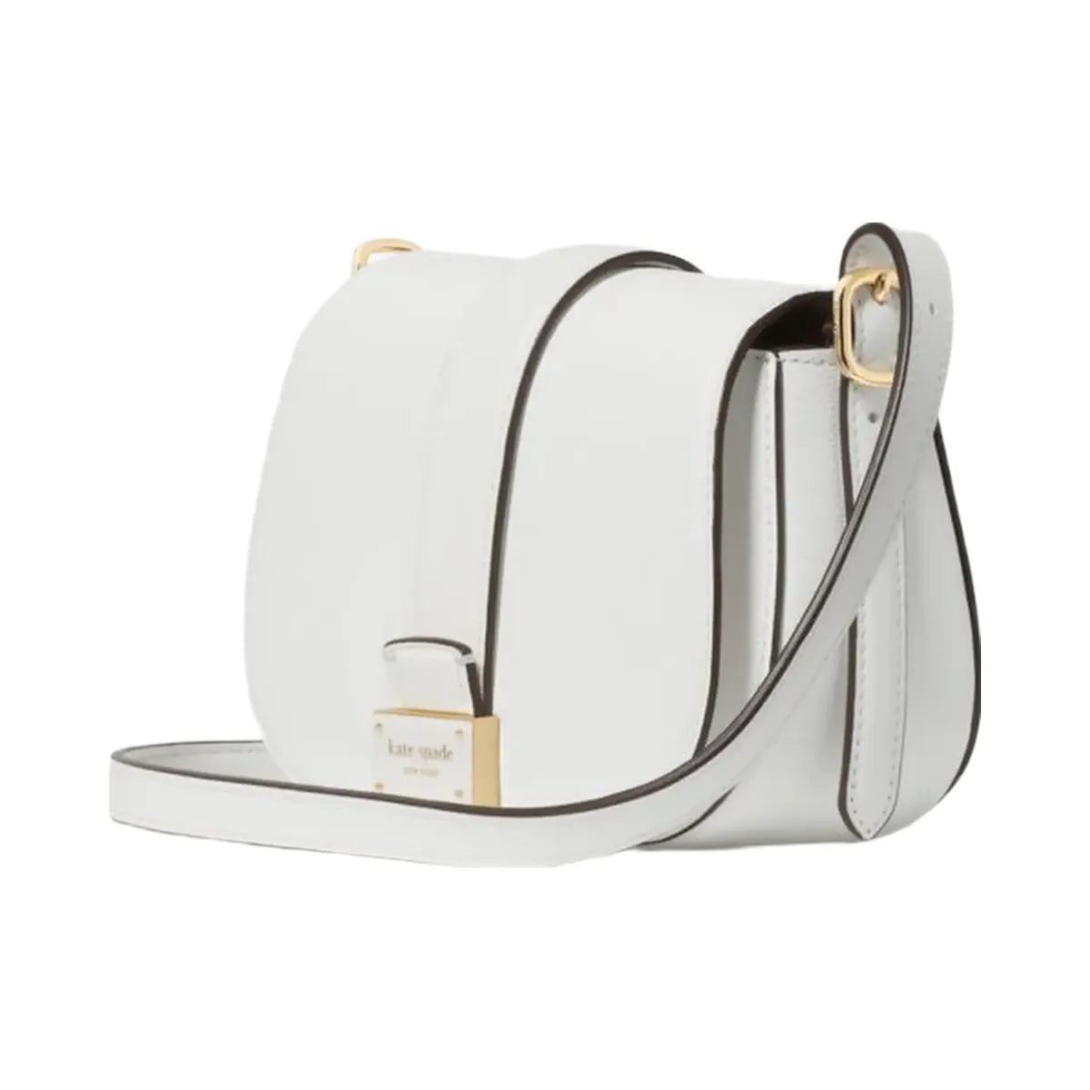 Kate Spade Nouveau Mini Saddle Bag True White