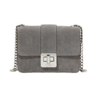 Kate Spade Phoebe Suede Turnlock Mini Flap Crossbody Hare Grey