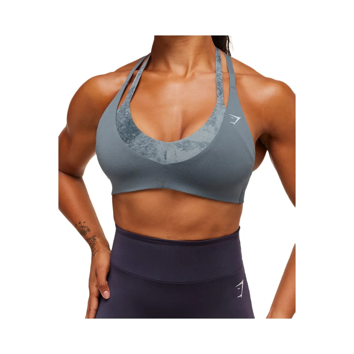 Gymshark Reps T Back Sports Bra - Iron Blue/Pantone Midnight Navy