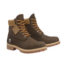 Timberland Premium 6-Inch Waterproof Boot Dark Brown Nubuck/Olive Men'S