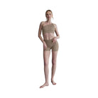 Alo Women's 3" Seamless Ribbed Shimmer Short - Gravel