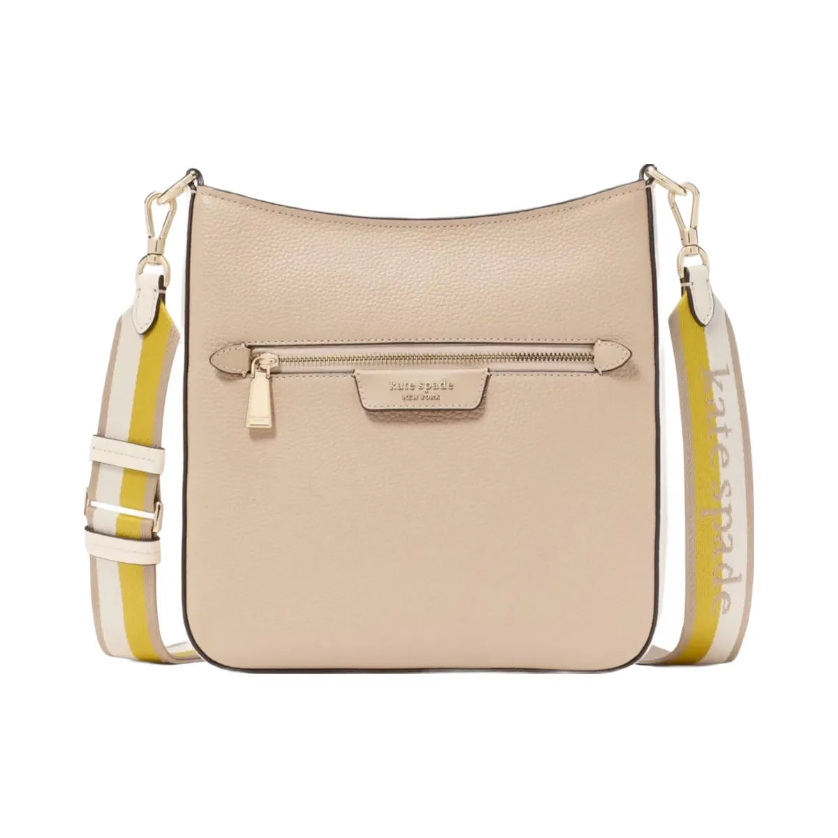 Kate Spade HUDSON messenger crossbody bag Timeless Taupe Multi