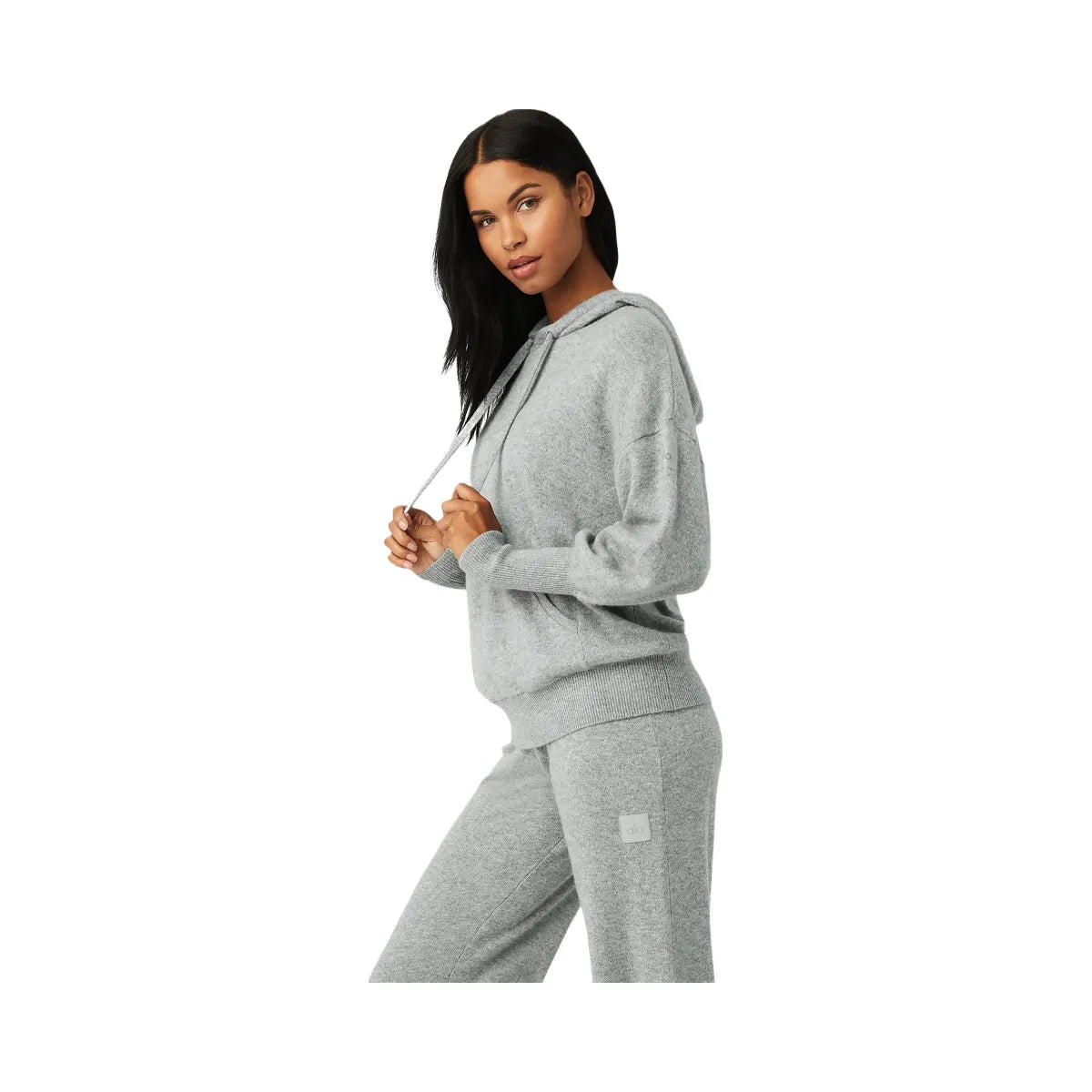 Alo Women's Cashmere Jet Set Hoodie - Dove Grey Heather