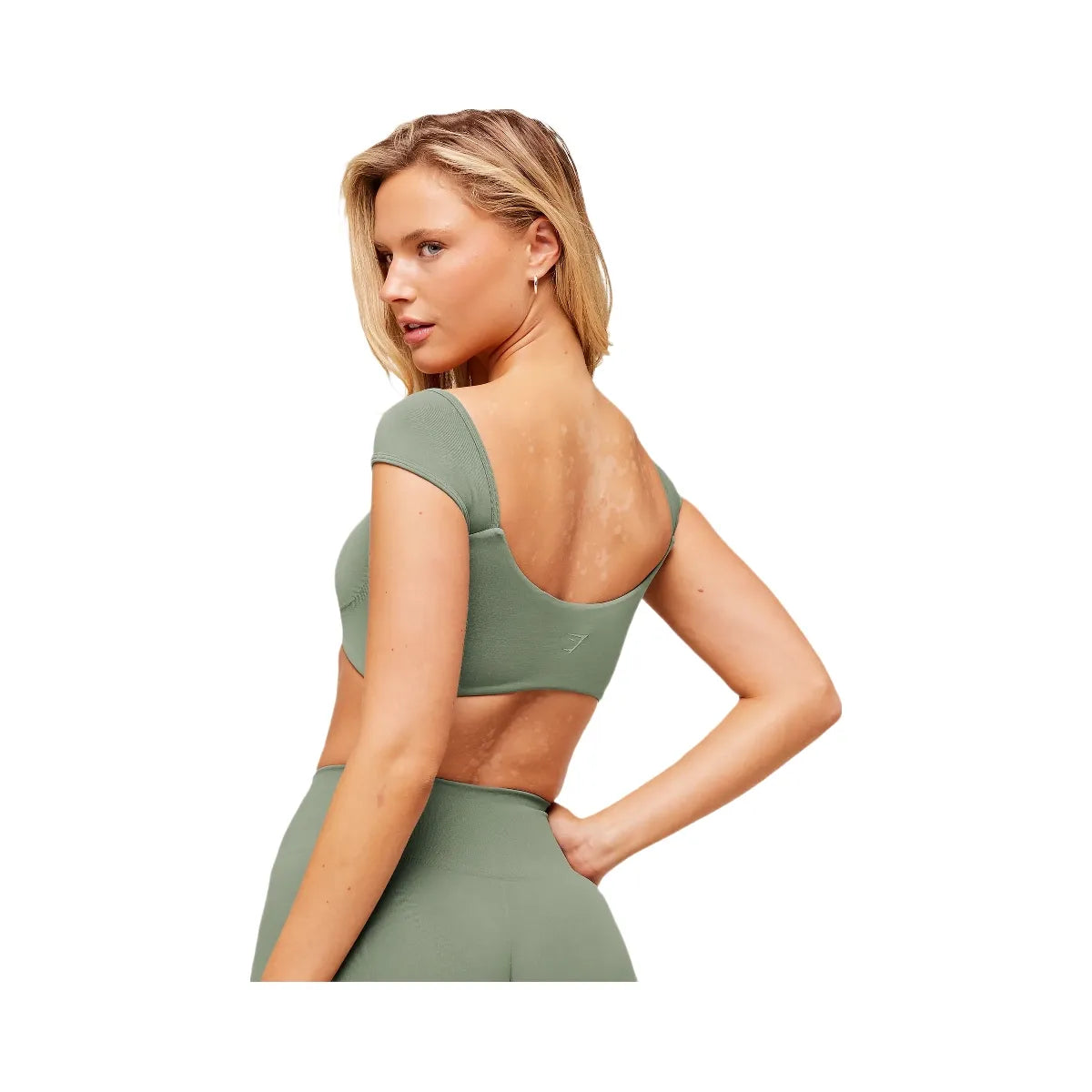 Gymshark Soft Sculpt Cap Sleeve Bralette - Unit Green
