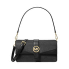 Michael Kors Greenwich Medium Saffiano Leather Shoulder Bag Black