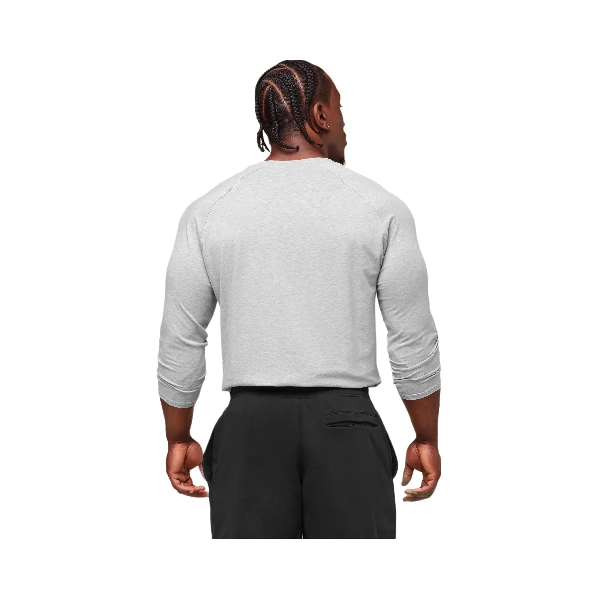 Gymshark Legacy Henley - Light Grey Marl