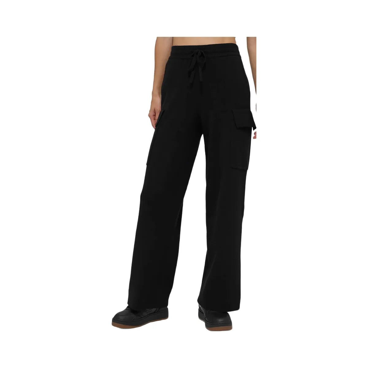 Alo Women's Scholar Knit High-Waist Cargo Pant - Black
