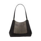 Kate Spade Lena Straw Triple Compartment Shoulder Bag Black Multi