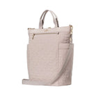 Kate Spade Flower Quilted Fabric Convertible Backpack Cozy Grey