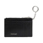 Coach Zip Card Case With Key Ring In Checkerboard Upcrafted Leather Black-Chalk