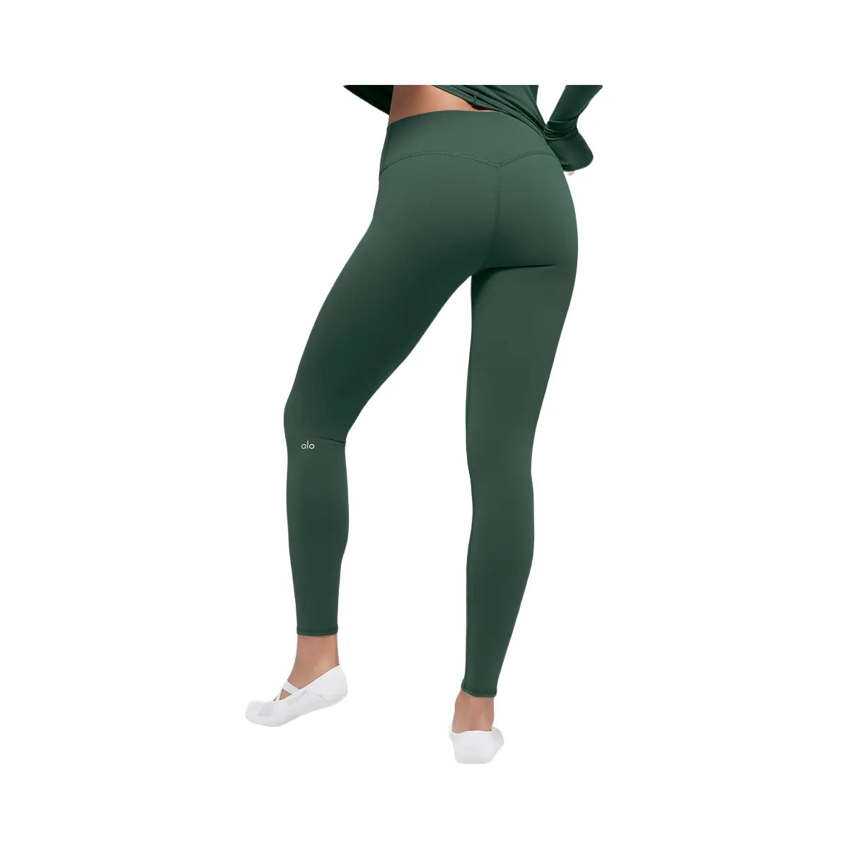 Alo Women's Airbrush Winter Warm High-Waist Nocturne Legging - Clover Green