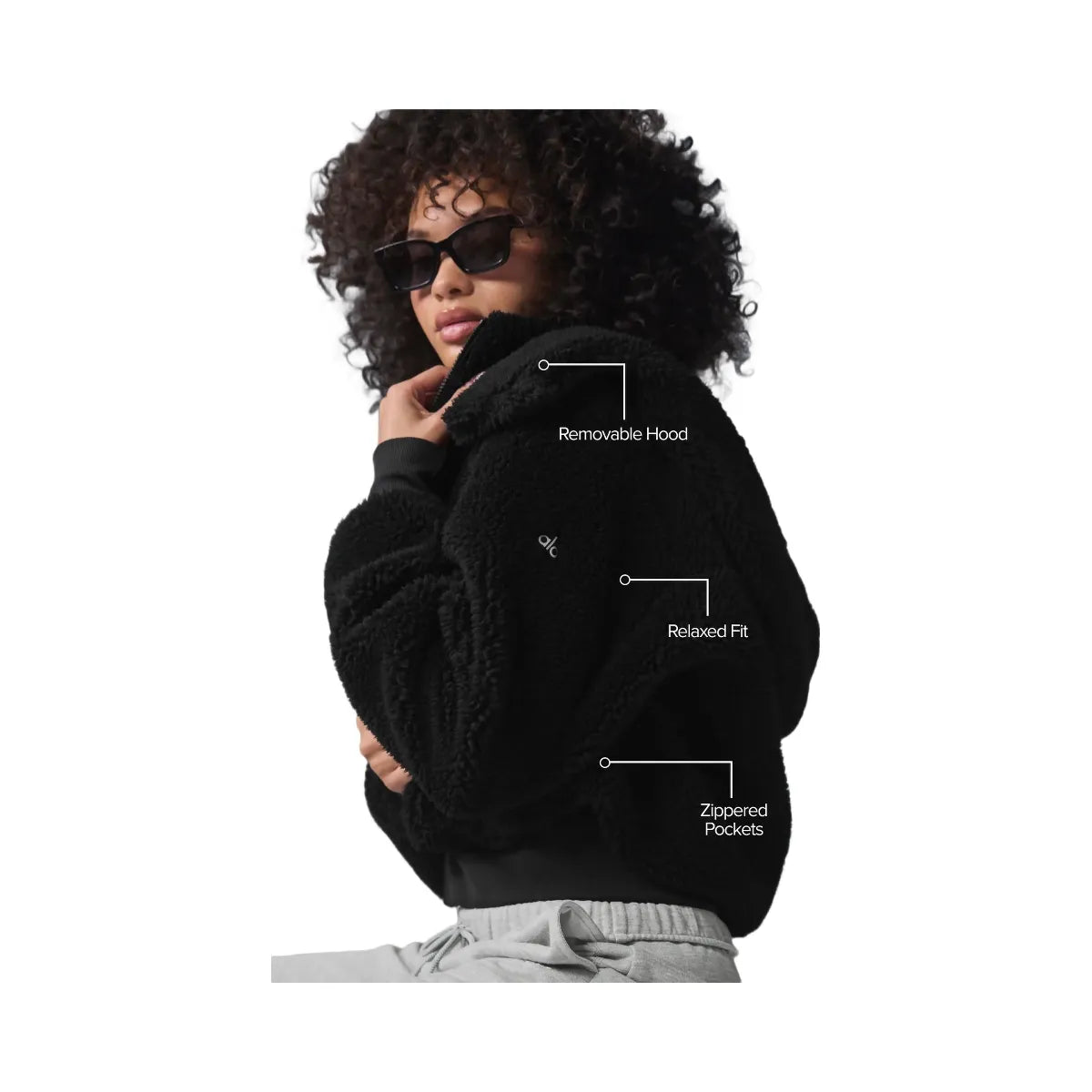 Alo Women's Foxy Sherpa Jacket - Black
