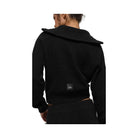 Alo Women's Cashmere Plush Waffle 1/4 Zip Pullover - Black