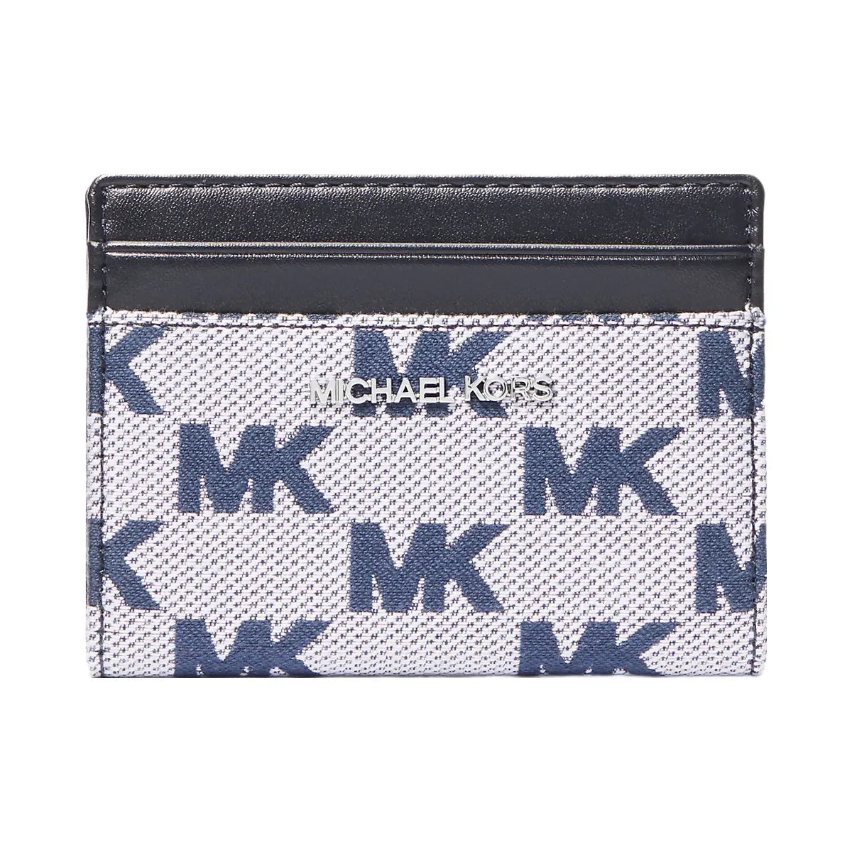 Michael Kors Cooper Logo Jacquard Bi-Fold Wallet Navy