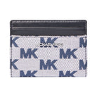 Michael Kors Cooper Logo Jacquard Bi-Fold Wallet Navy