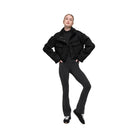 Alo Women's Faux Shearling Snowfall Cropped Jacket - Black