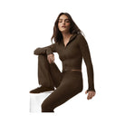 Alo Women's Sway Full Zip Hoodie - Espresso