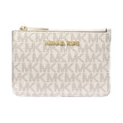 Michael Kors Jet Set Travel Small Signature Logo Coin Purse Vanilla