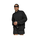 Alo Men's Wool Cashmere New Class 1/4 Zip Pullover - Black