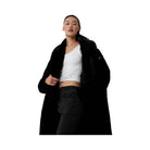 Alo Women's Oversized Faux Fur Trench - Black
