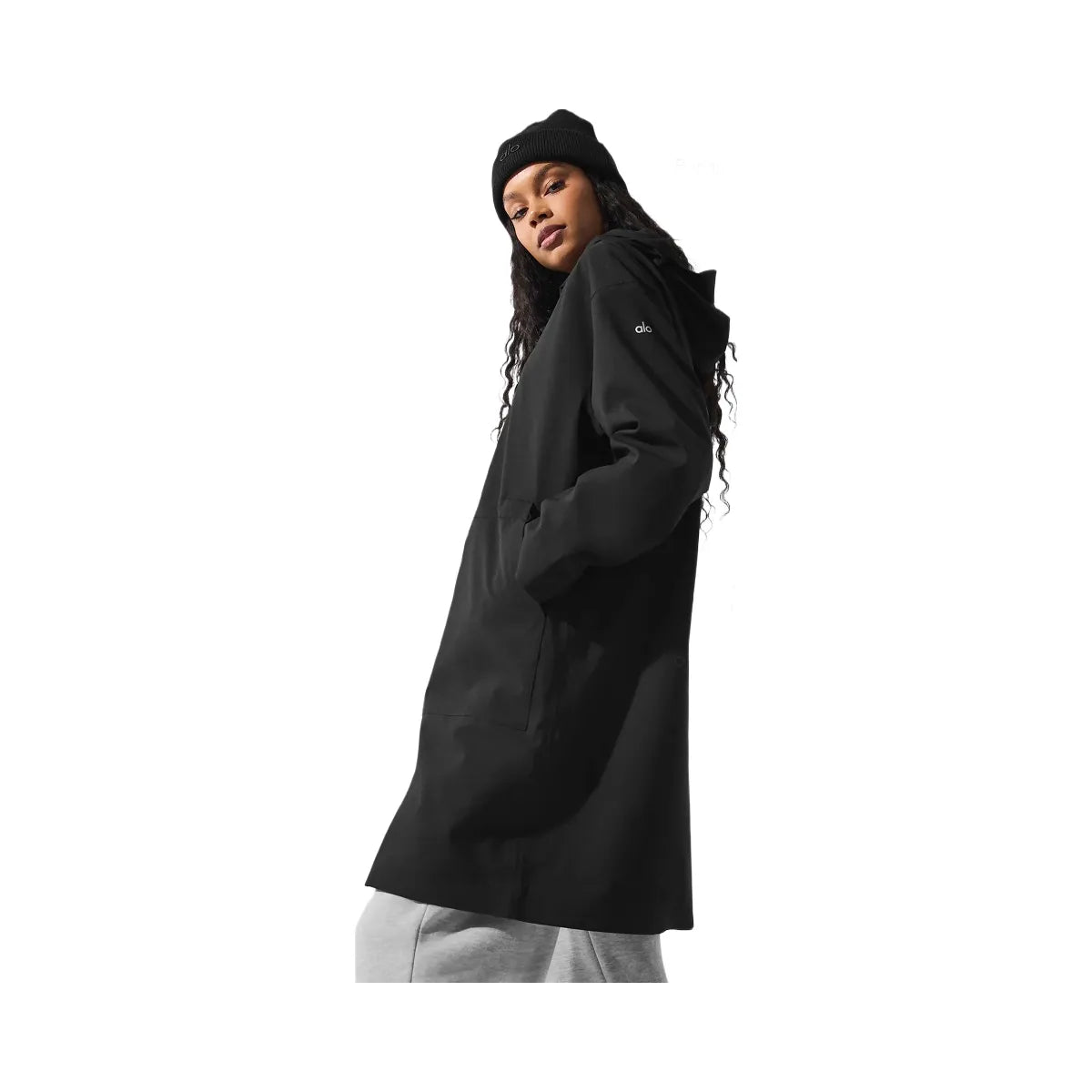 Alo Women's Rain Or Shine Long Coat - Black