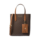 Michael Kors Vincent Small Signature Logo Convertible Tote Bag with Card Case Brown