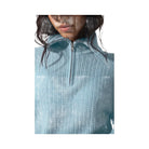 Alo Women's Cashmere Plush Waffle 1/4 Zip Pullover - Celestial Blue Heather
