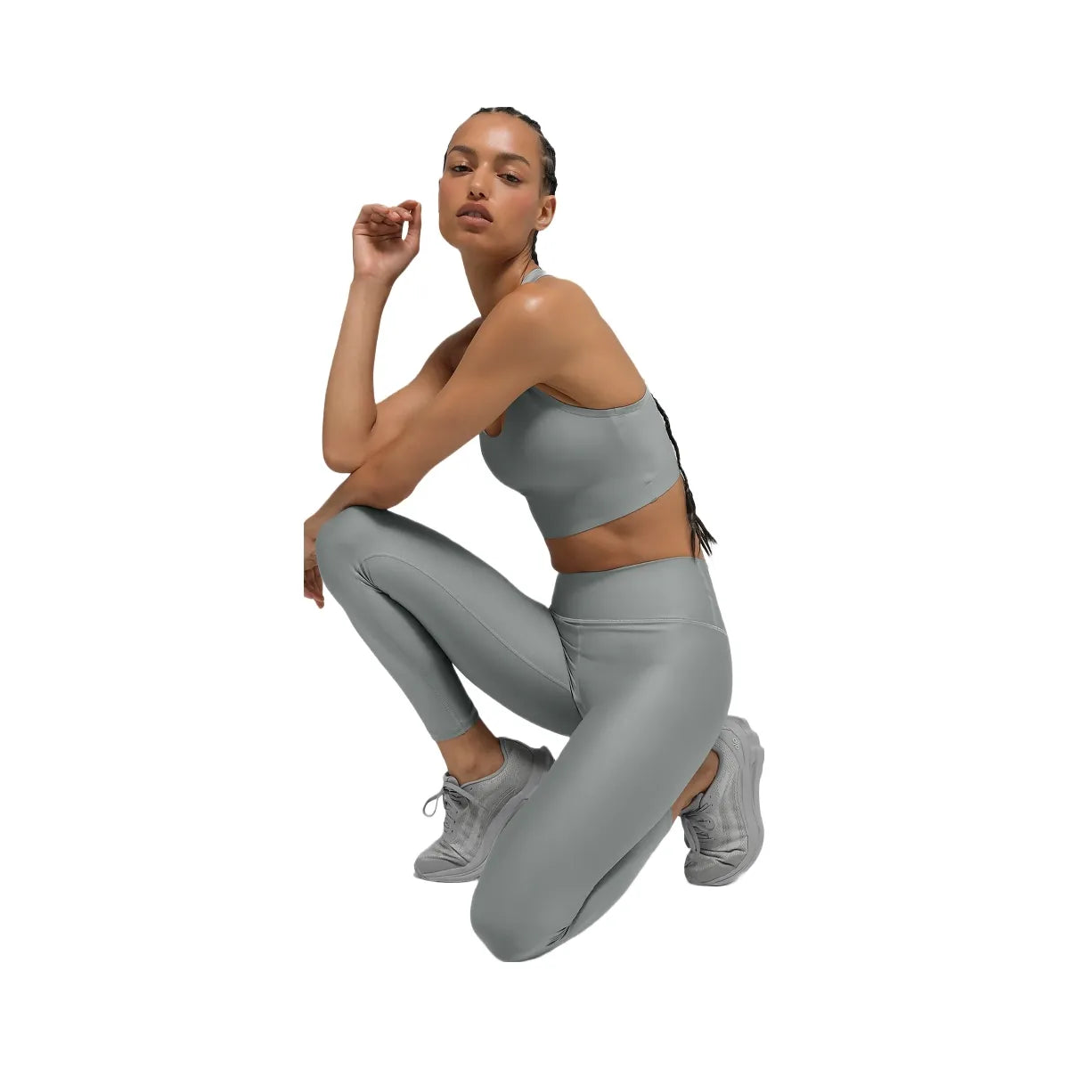 Alo Women's Airlift Super Sleek Bra Tank - Lunar Grey