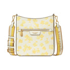 Kate Spade Hudson Spring Pansies Messenger Crossbody Bag Yuzu Jam Multi
