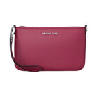 Michael Kors Jet Set Small Pebbled Leather Convertible Wristlet Dk Raspberry