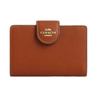 Coach Medium Corner Zip Wallet Smooth Leather-Gold-Tan