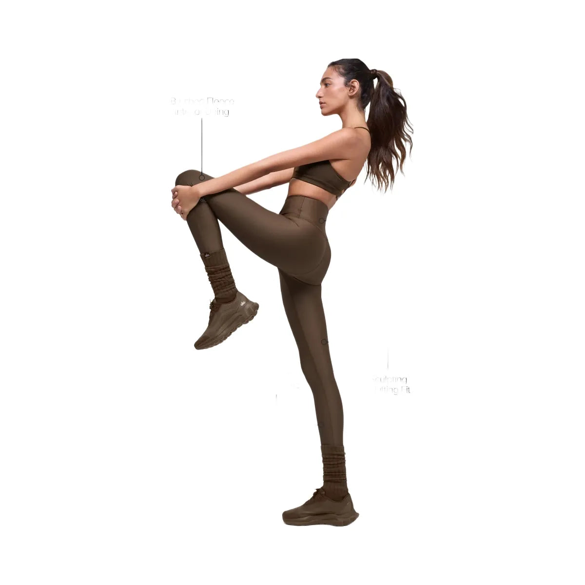 Alo Women's Airlift Winter Warm High-Waist Legging - Espresso