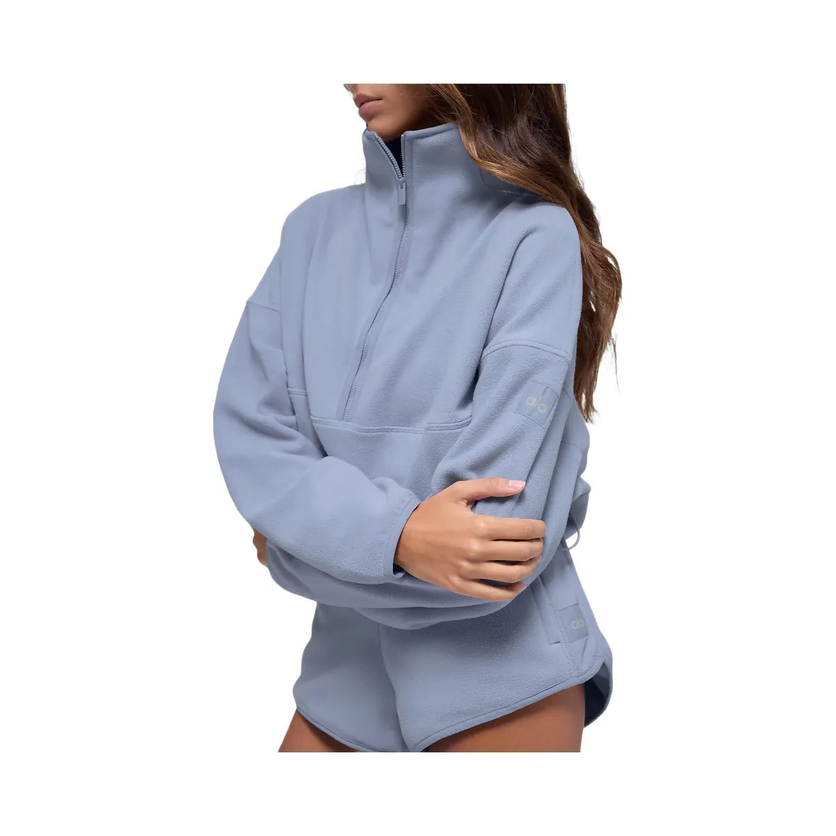 Alo Women's Polar Fleece Retreat Cover Up - Winter Frost