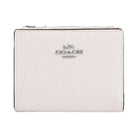 Coach Bifold Wallet Crossgrain Leather-Silver-Chalk
