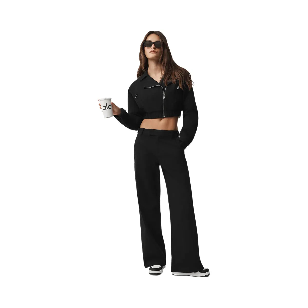 Alo Women's High Road Straight Leg Pant - Black