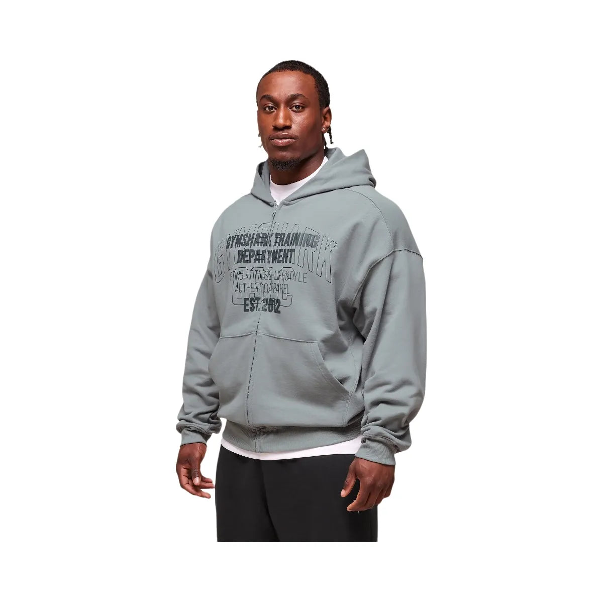 Gymshark Authentic Apparel Zip Up Hoodie - Smokey Grey