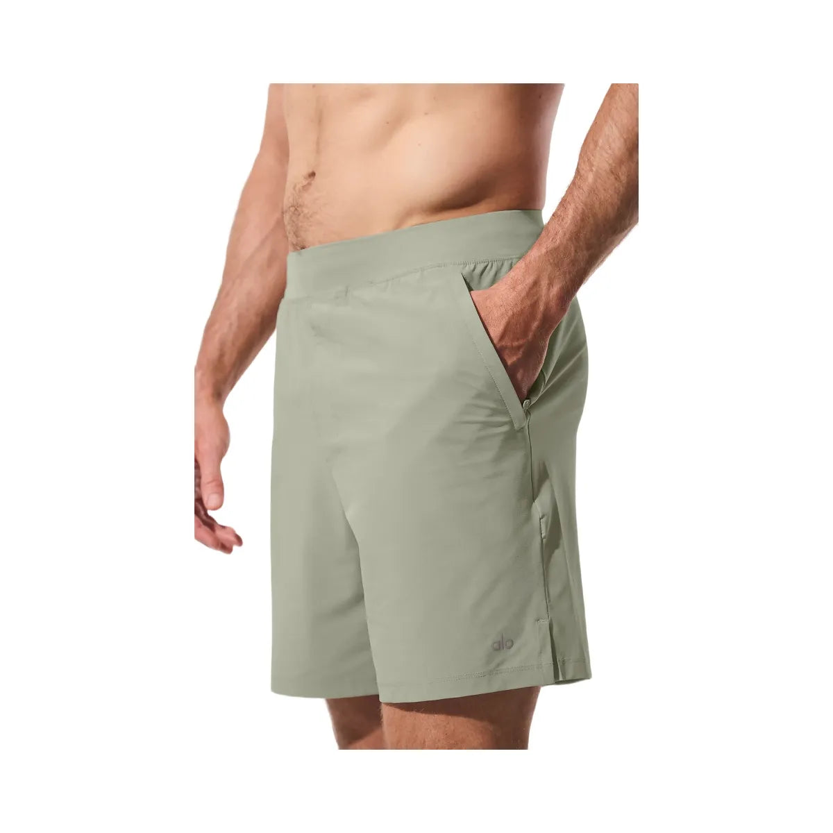 Alo Men's 7" Repetition Short - Limestone