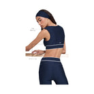Alo Women's Airlift Alignment Bra - Navy/White