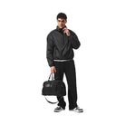 Alo Men's Latitude Light Weight 1/2 Zip Pullover Jacket - Black