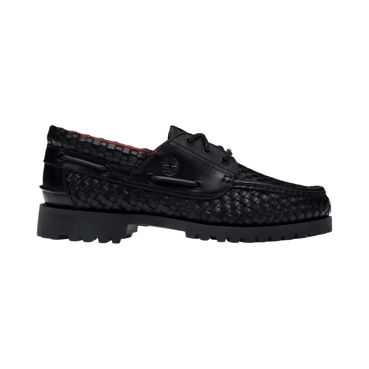 Timberland Woven Leather 3-Eye Lug Supreme Black